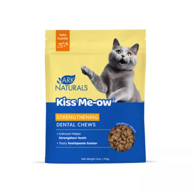 Product Ark Naturals Kiss Me-ow Strengthening Dental Chews Crunchy Cat Treats - Tuna
