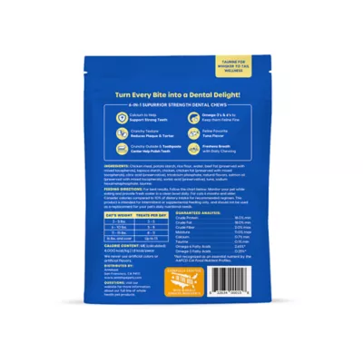 Product Ark Naturals Kiss Me-ow Strengthening Dental Chews Crunchy Cat Treats - Tuna
