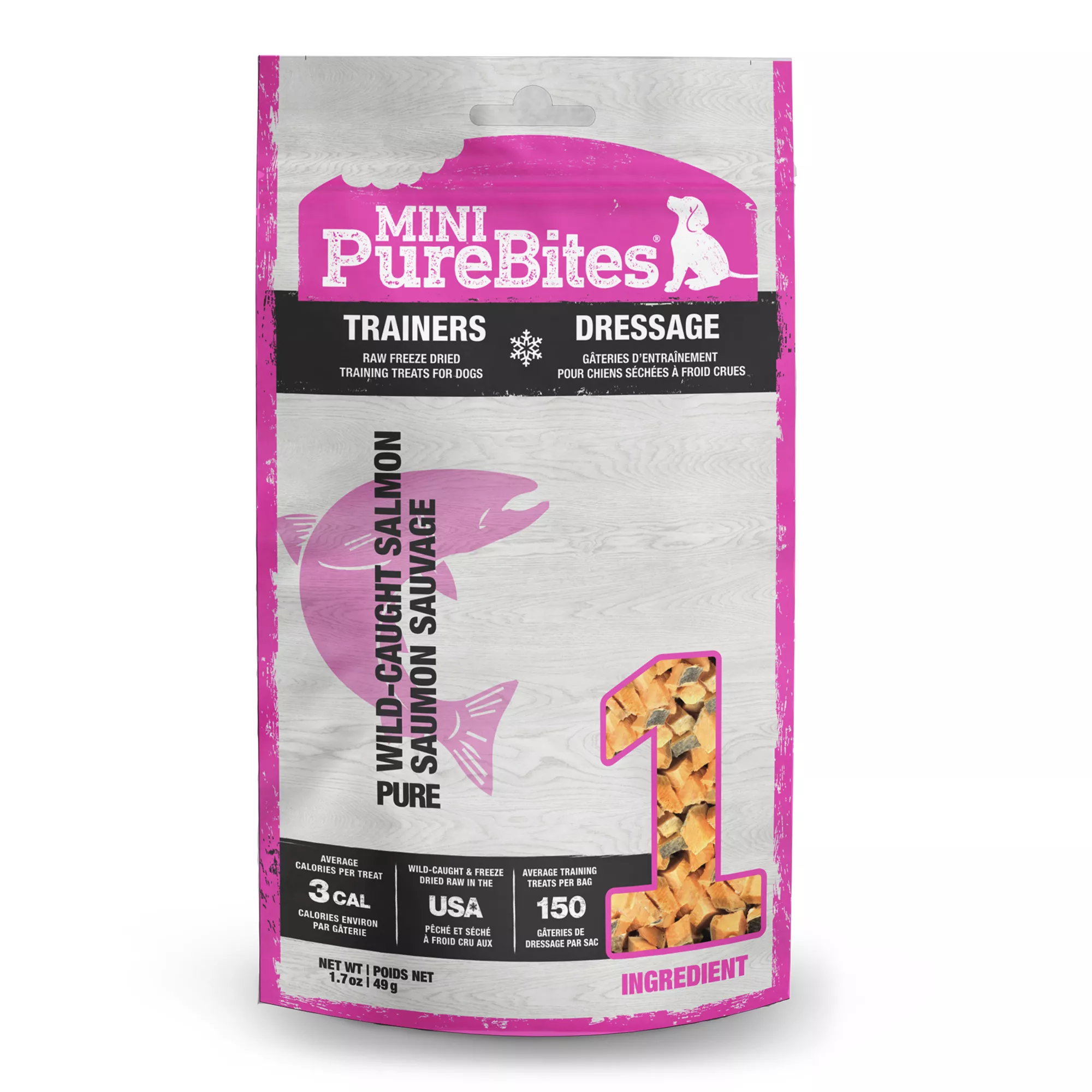 Mini-PureBites RAW Freeze Dried Trainers Dog Treats - Salmon