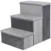 TRIXIE 3-Step Foldable Velour Pet Stairs with Storage, Gray image thumbnail 1