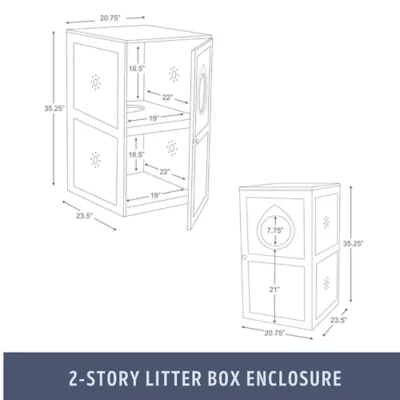 Product TRIXIE 2-Story Furniture Style Litter Box Enclosure and Pet Home
