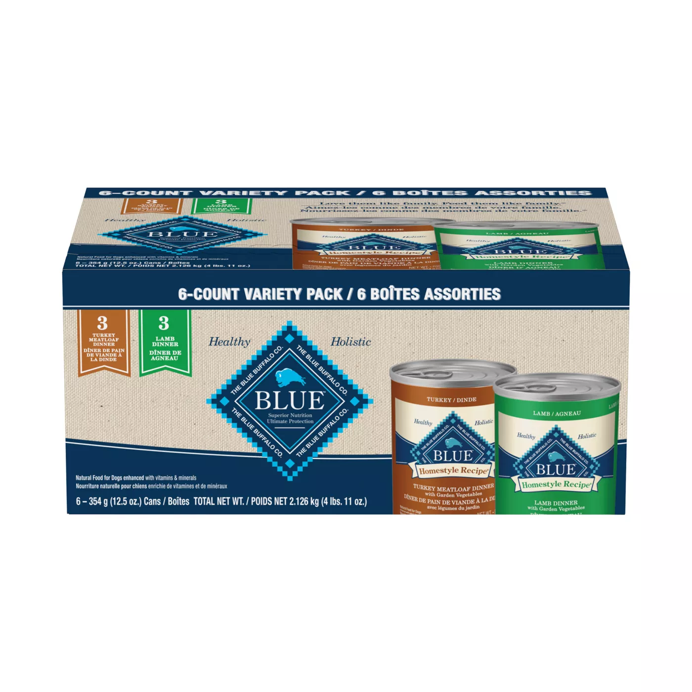 Blue Buffalo Homestyle Recipe Adult Wet Dog Food - Lamb, Turkey