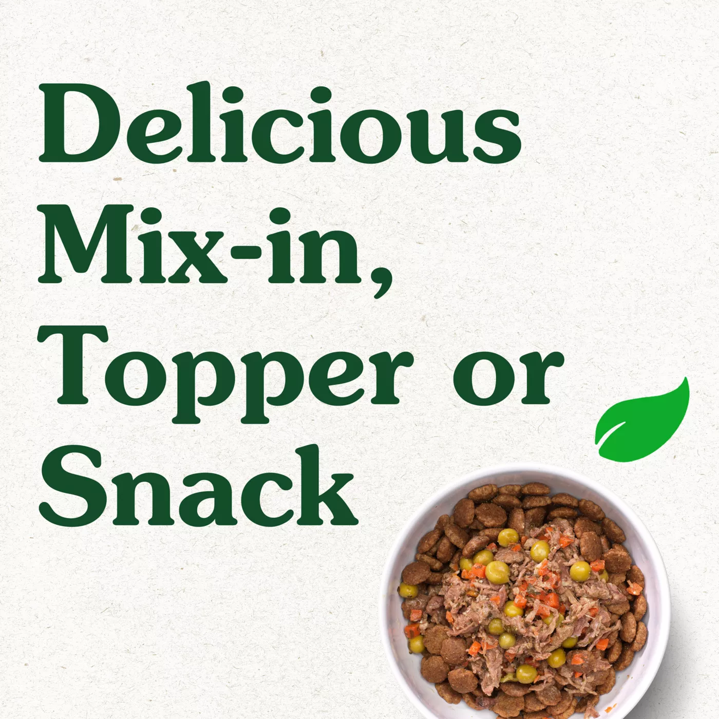Greenies Smart Topper Wet Mix In for Dogs Beef Peas Carrots Recipe 2 oz. Tray