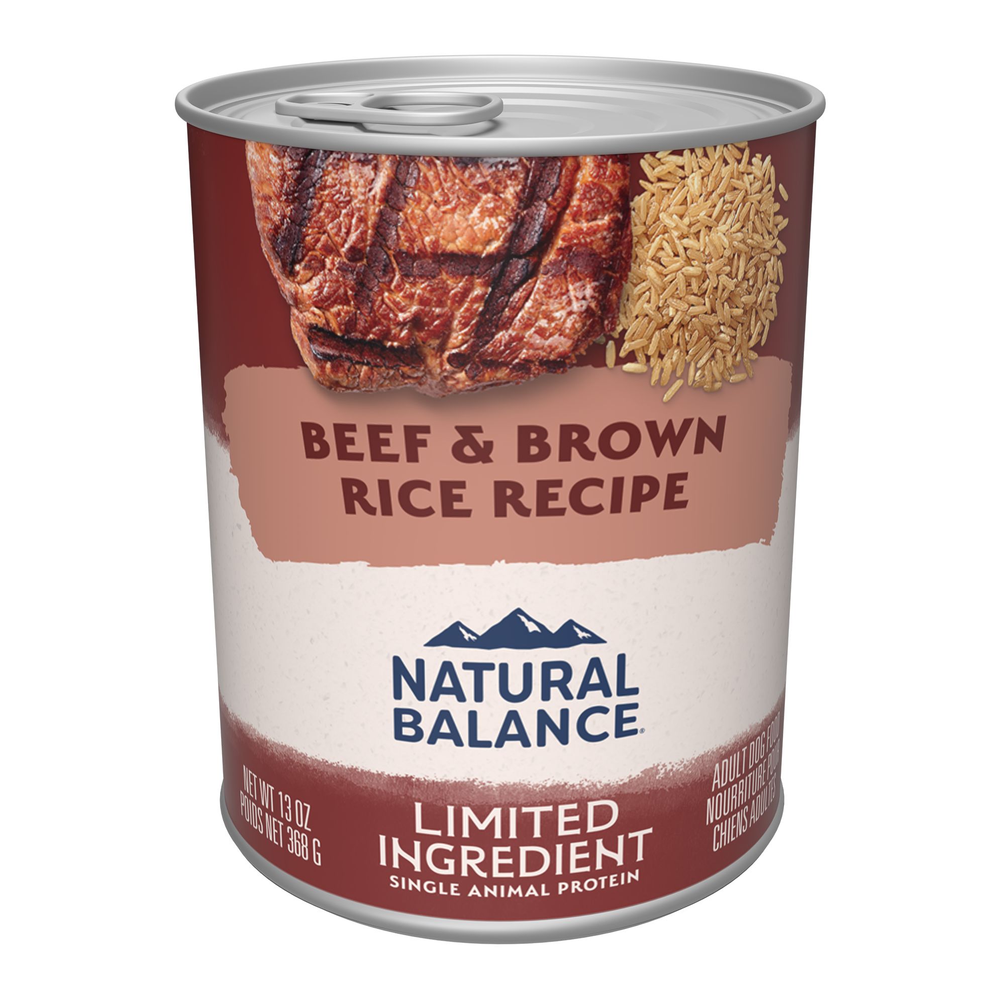 Natural Balance Limited Ingredient Beef Brown Rice Recipe Wet Dog Food 13 oz