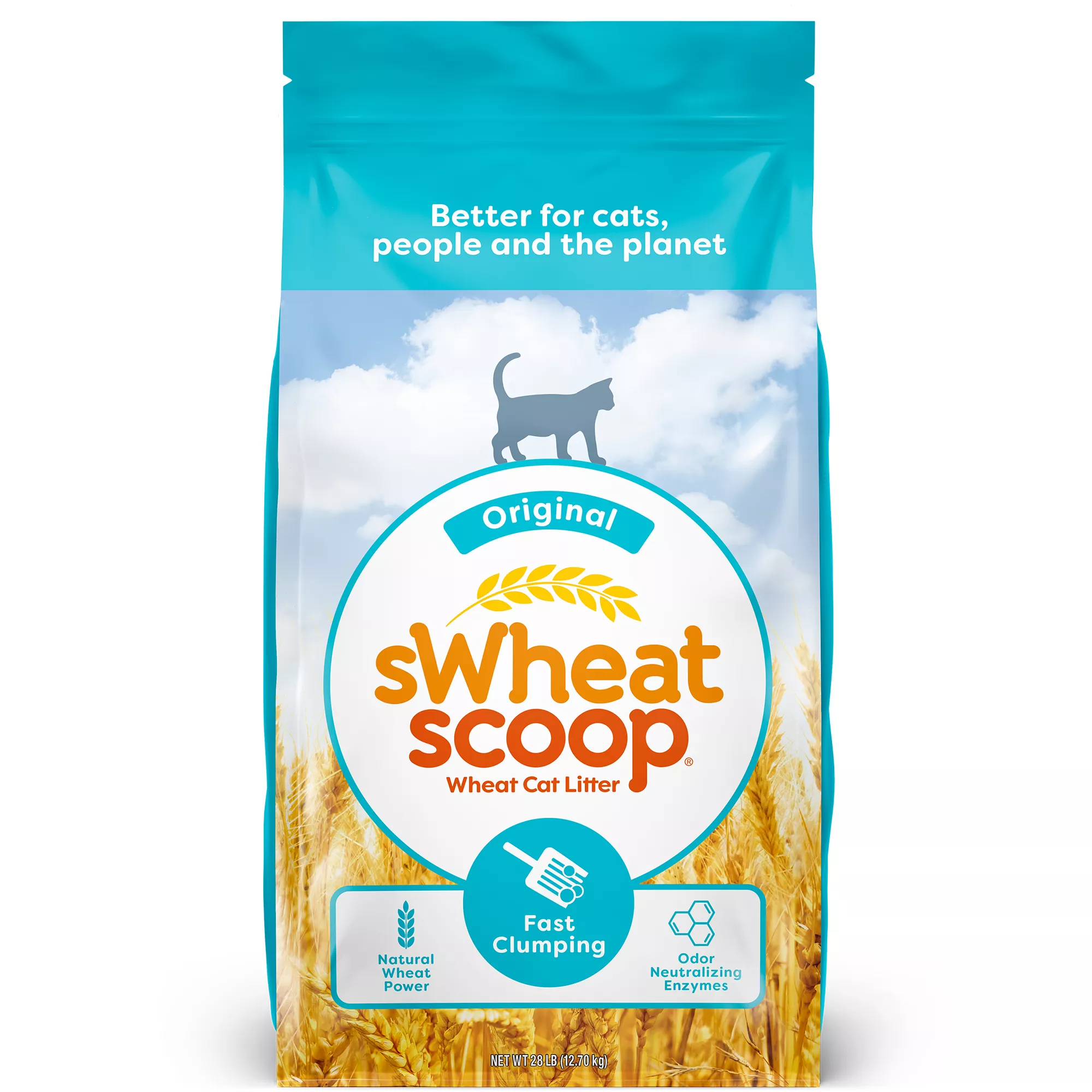 sWheat Scoop Clumping Wheat Cat Litter - Natural