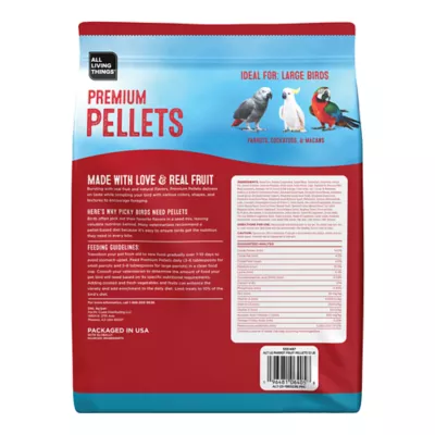 Product All Living Things® Large Parrot Fruit Pellets Bird Food