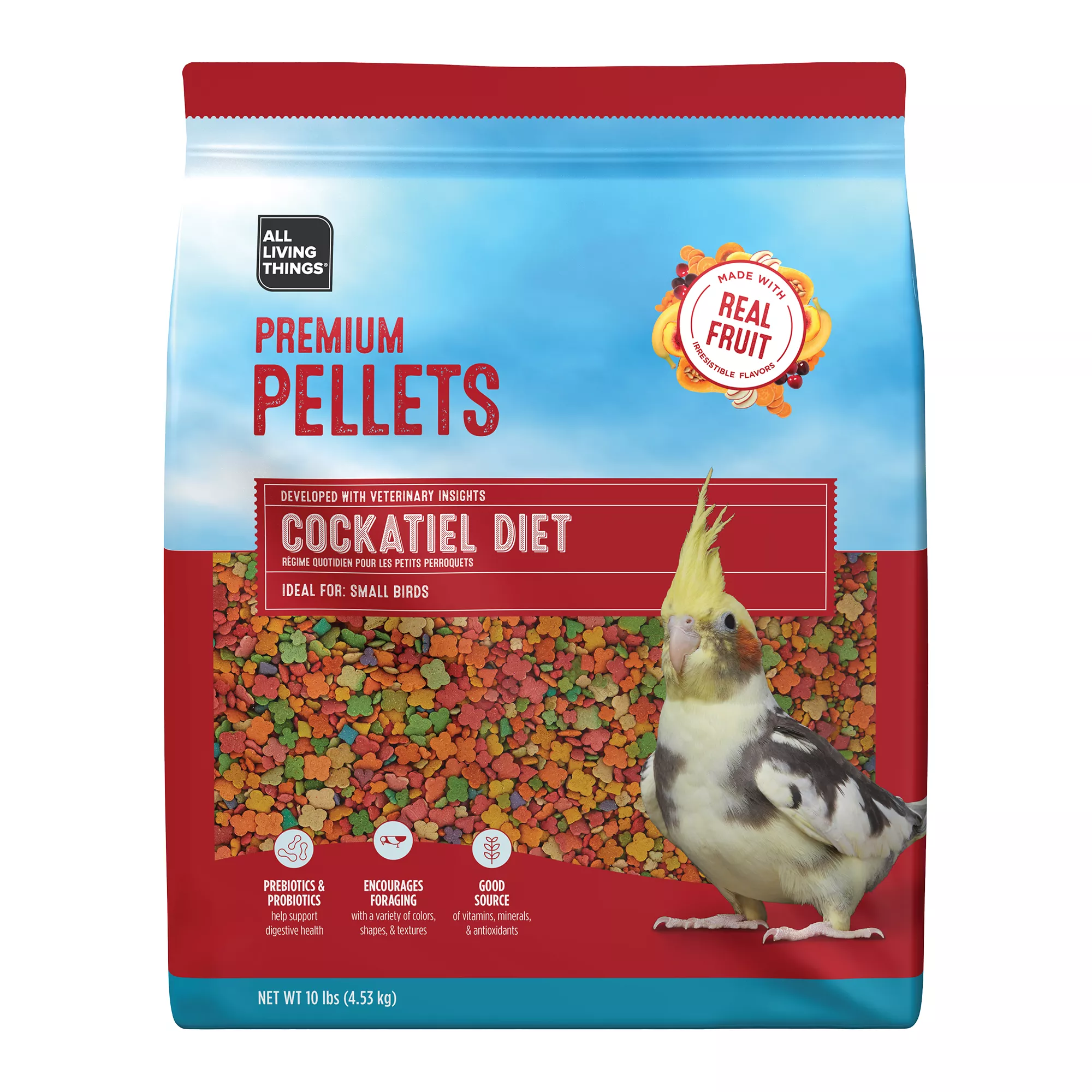 All Living Things® Cockatiel Fruit Pellets Bird Food