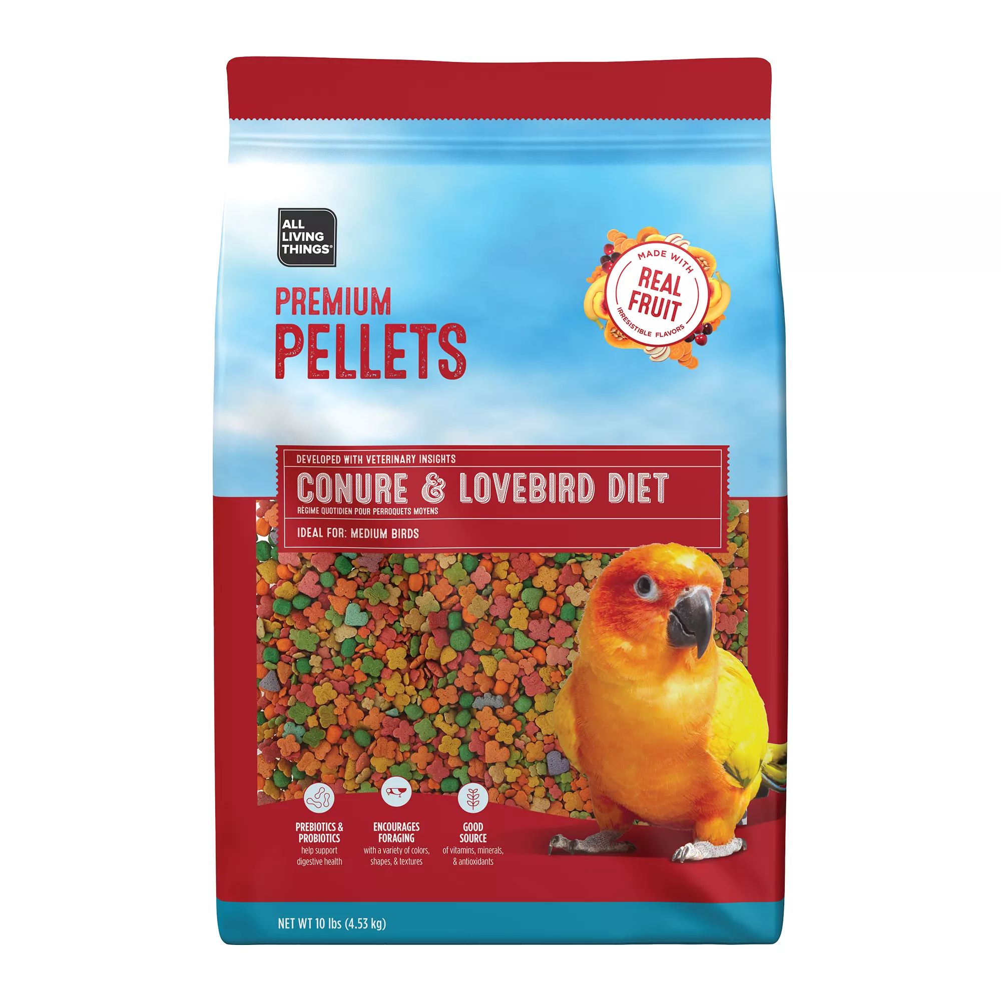 All Living Things® Consure and Lovebird Fruit Pellet Bird Food