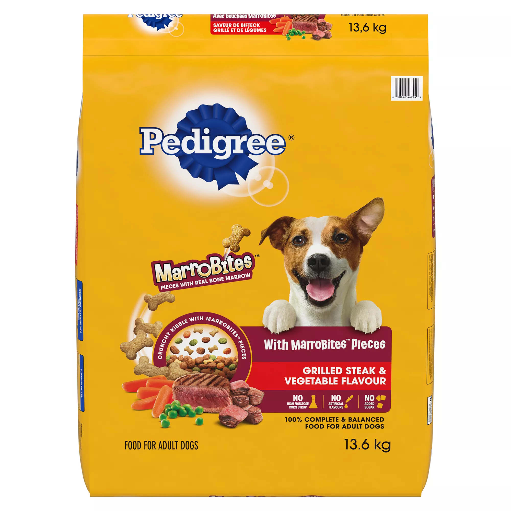 Pedigree With MarroBites Pieces Adult Dog Food - Steak & Vegetable