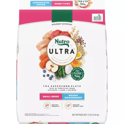 Nutro Ultra Adult Weight Management Small Breed Dry Dog Food Chicken Lamb and Salmon 8 lb. Bag