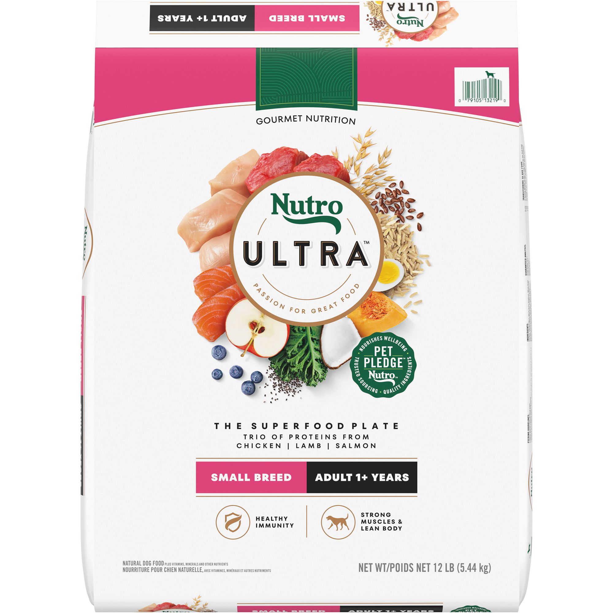 NUTRO ULTRA Small Breed Adult Dry Dog Food Chicken Lamb Salmon