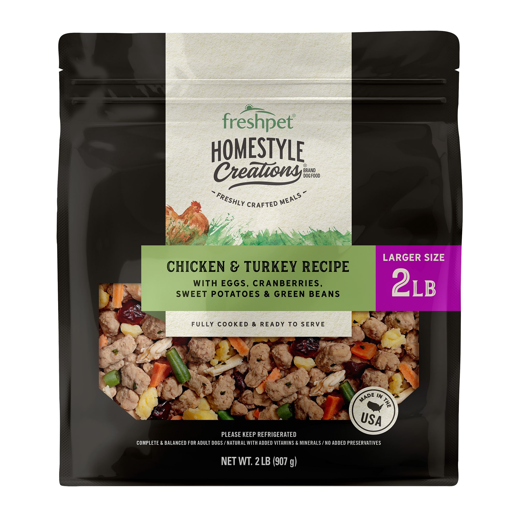 Freshpet Homestyle Creations All Life Stage Dog Food Fresh Chicken Turkey