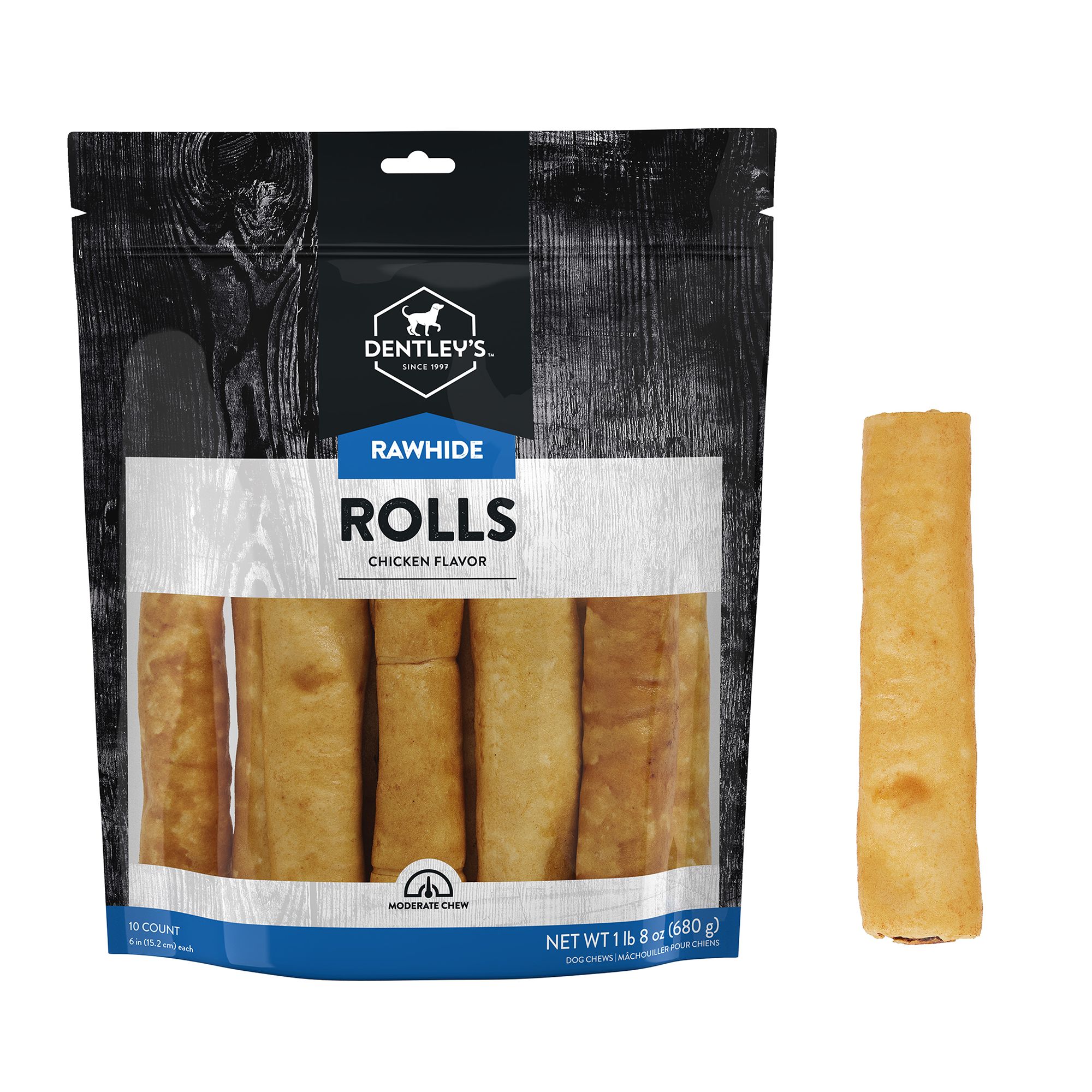 Dentley's rawhide stuffed rolls 25 count best sale