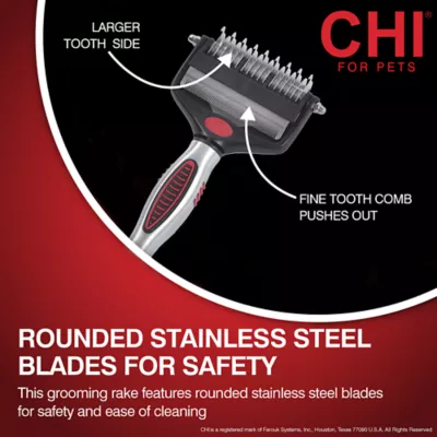 Product CHI® for Dogs 2-in-1 Dematting Deshedding Rake