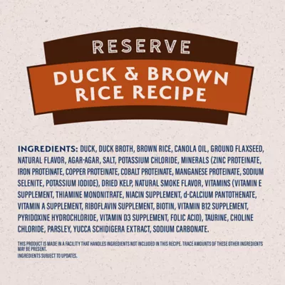 Product Natural Balance Limited Ingredient Reserve Adult Wet Dog Food - Duck & Brown Rice, 13 oz