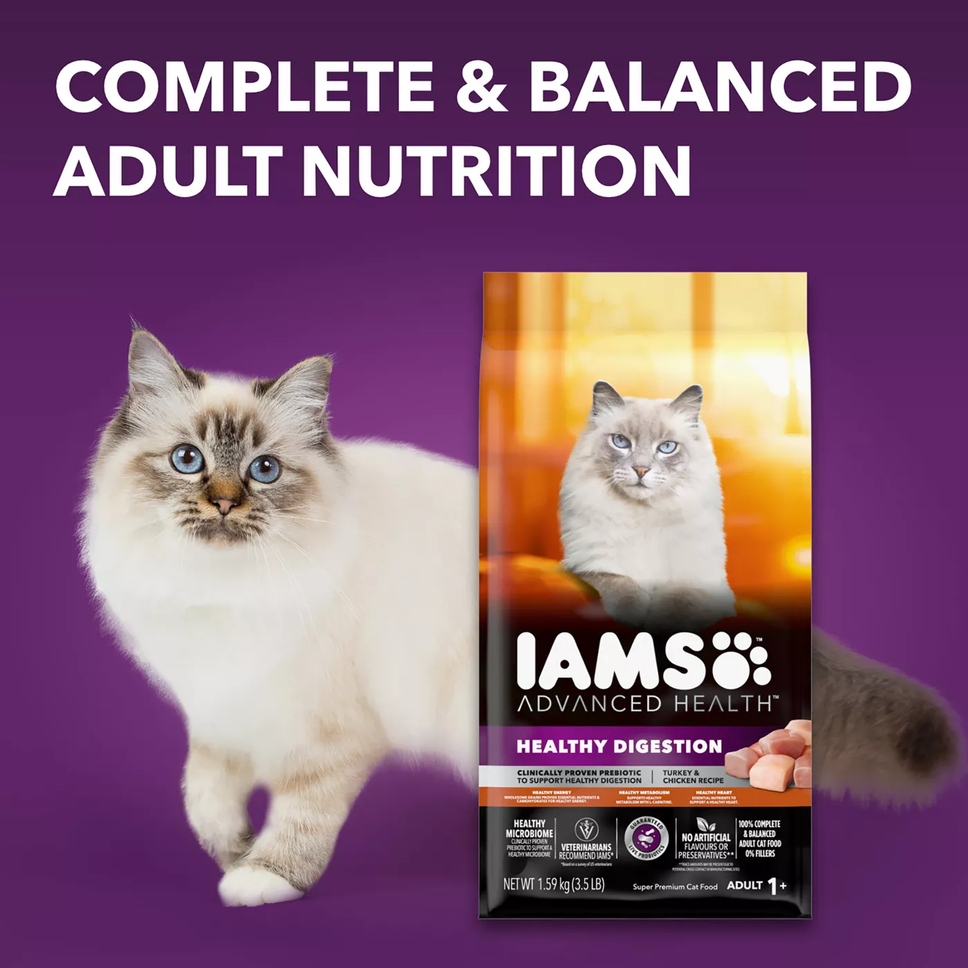 IAMS Advanced Health Adult Dry Cat Food Turkey Chicken