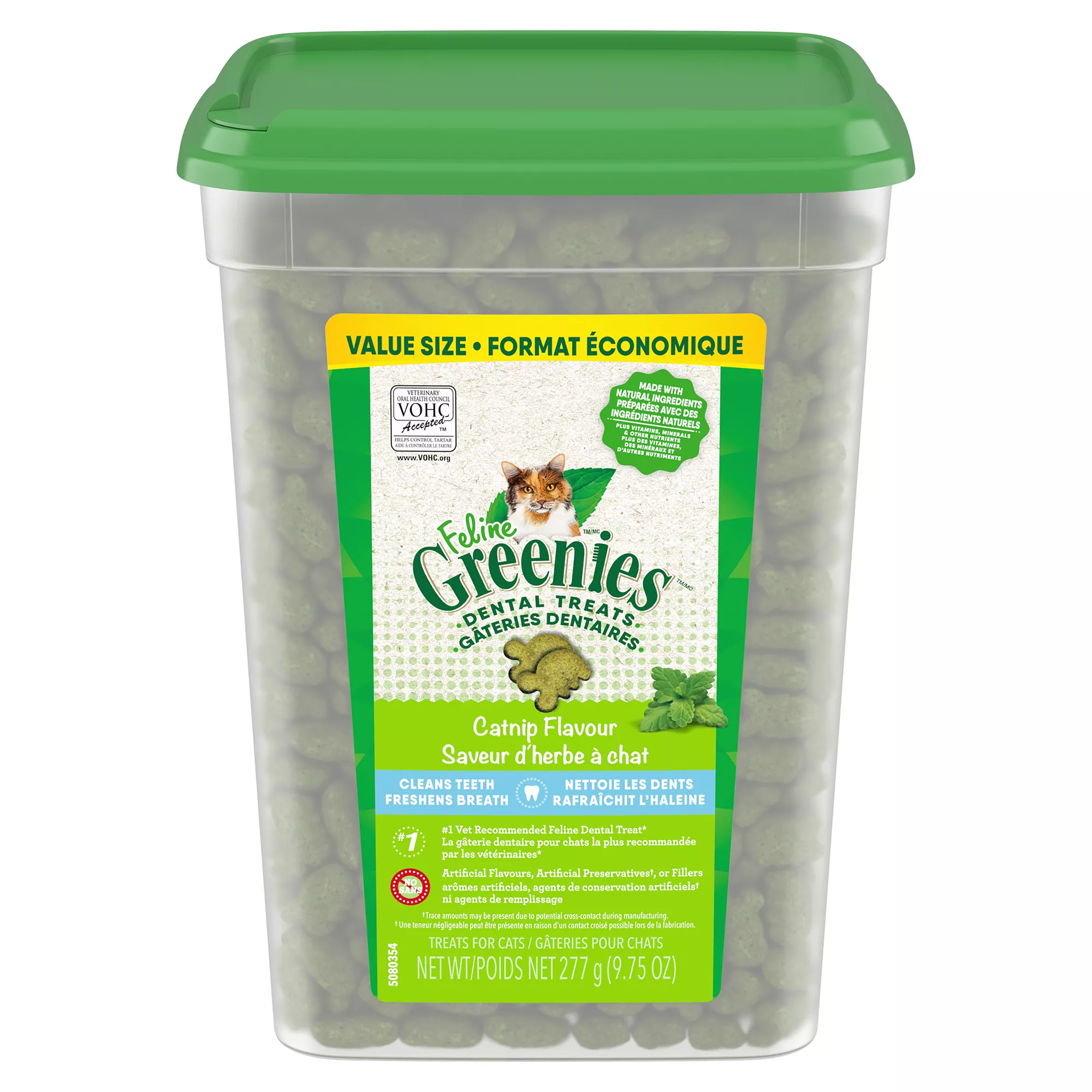 Greenies Feline Dental Adult Cat Treats - Catnip