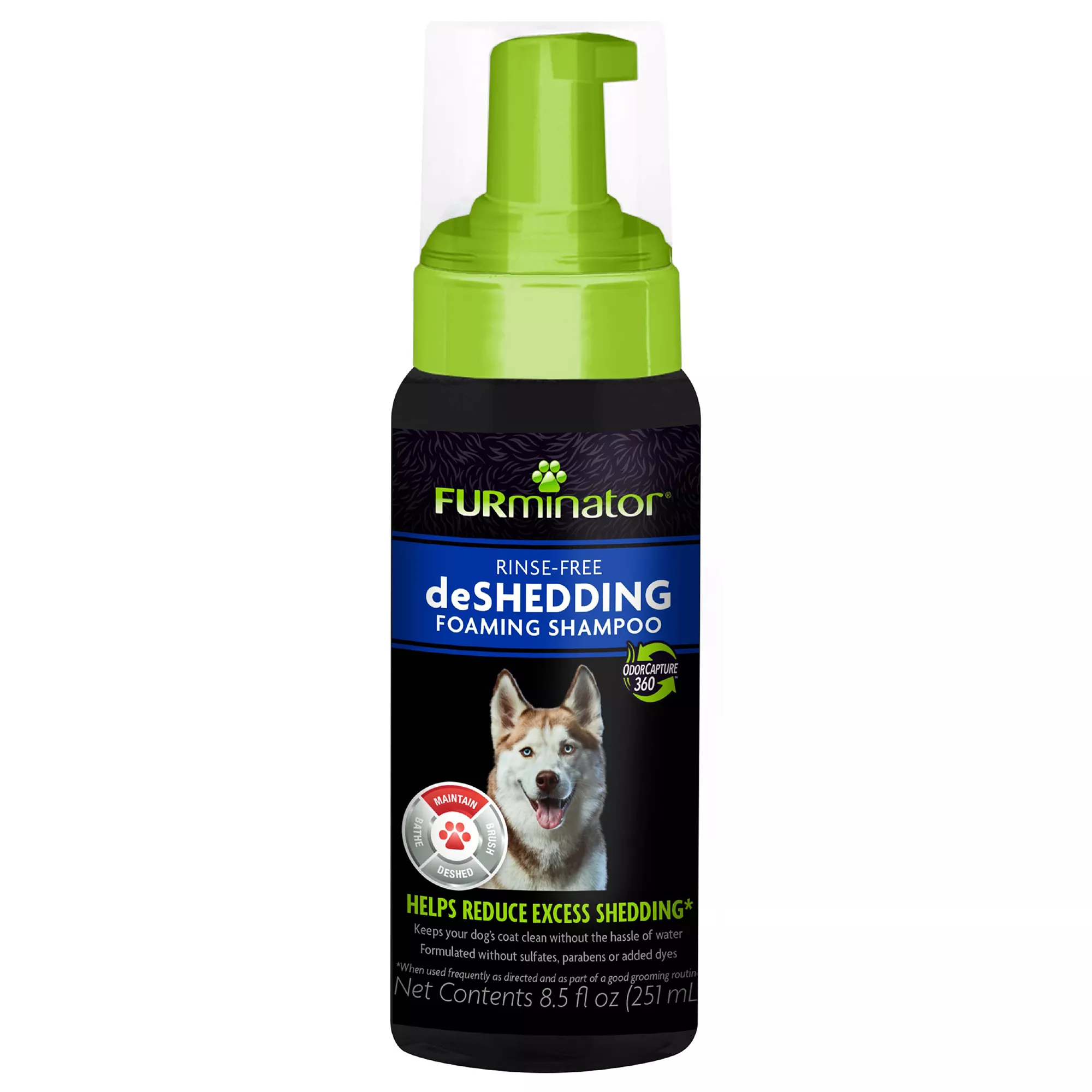 FURminator® Rinse-Free deShedding Foaming Dog Shampoo