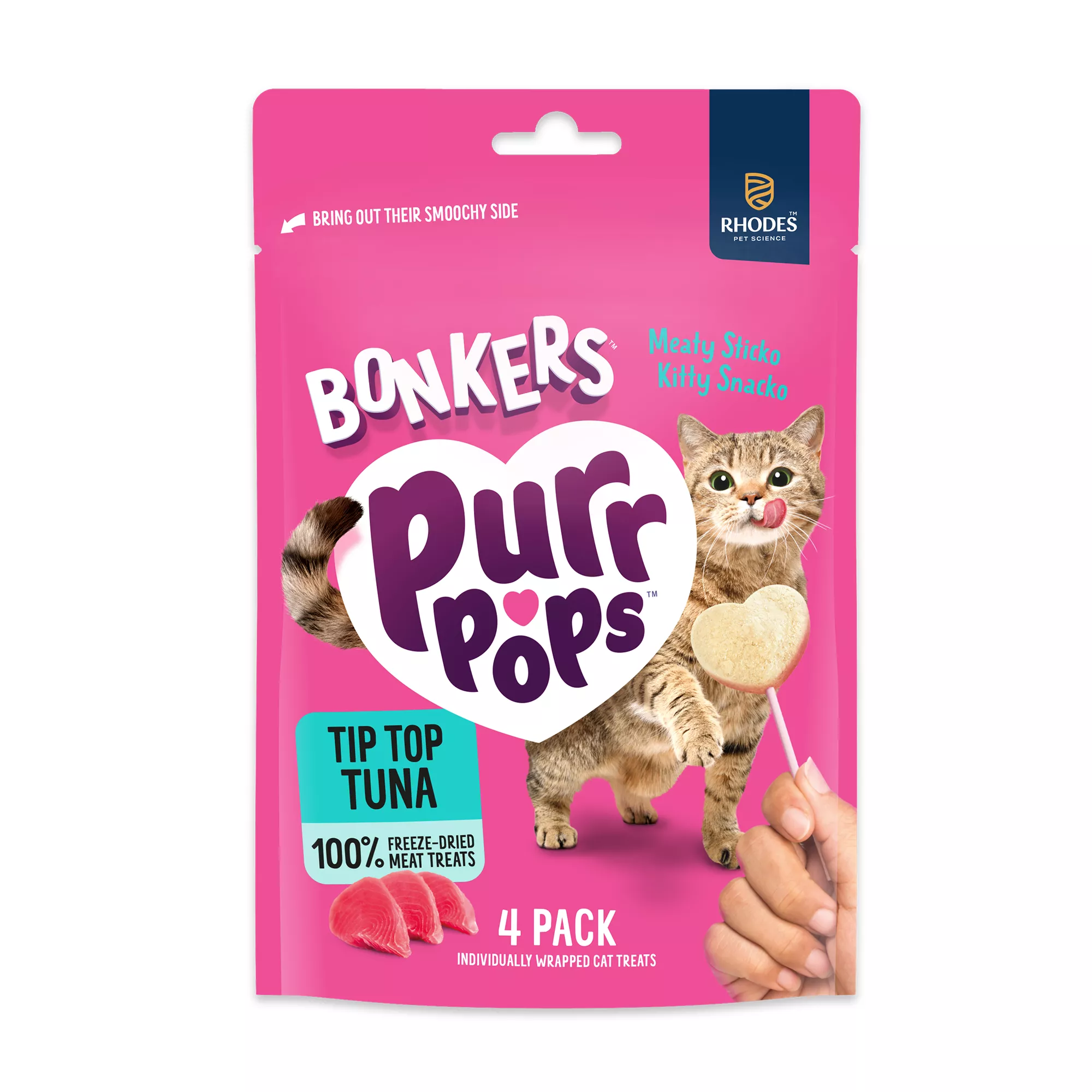 Bonkers Purr Pops Lickable Cat Treats - Tip Top Tuna