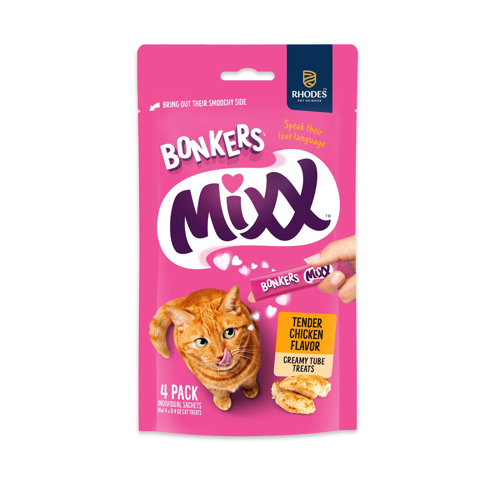 Bonkers Mixx Lickable Cat Treats - Tender Chicken Flavor