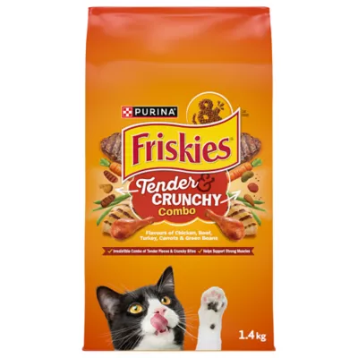 Product Purina Friskies Grillers Meaty Tenders and Crunchy Bites Dry Cat Food - Chicken, Beef, Turkey