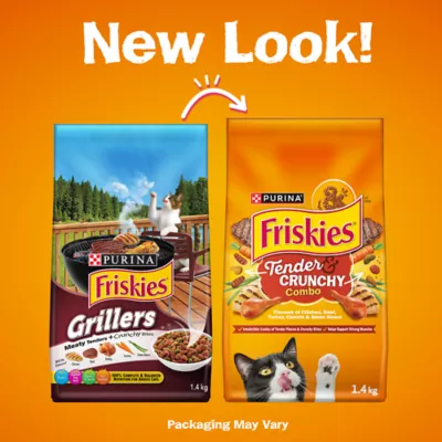 Product Purina Friskies Grillers Meaty Tenders and Crunchy Bites Dry Cat Food - Chicken, Beef, Turkey