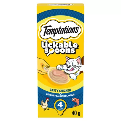 Product Temptations Lickable Spoons Wet Cat Treats - Chicken & Salmon