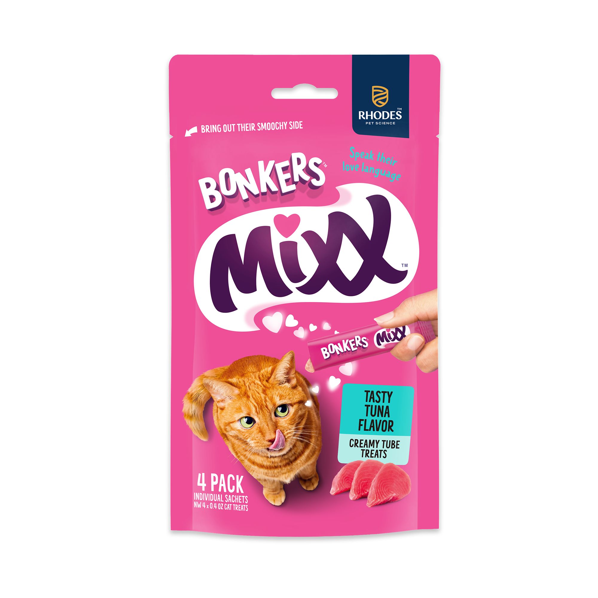 Bonkers Mixx Tasty Tuna Flavor Lickable Tube Treats