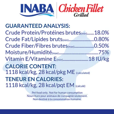 Product Inaba Cat Treat Grilled Chicken Fillet in Chicken Flavored Broth, Grain Free