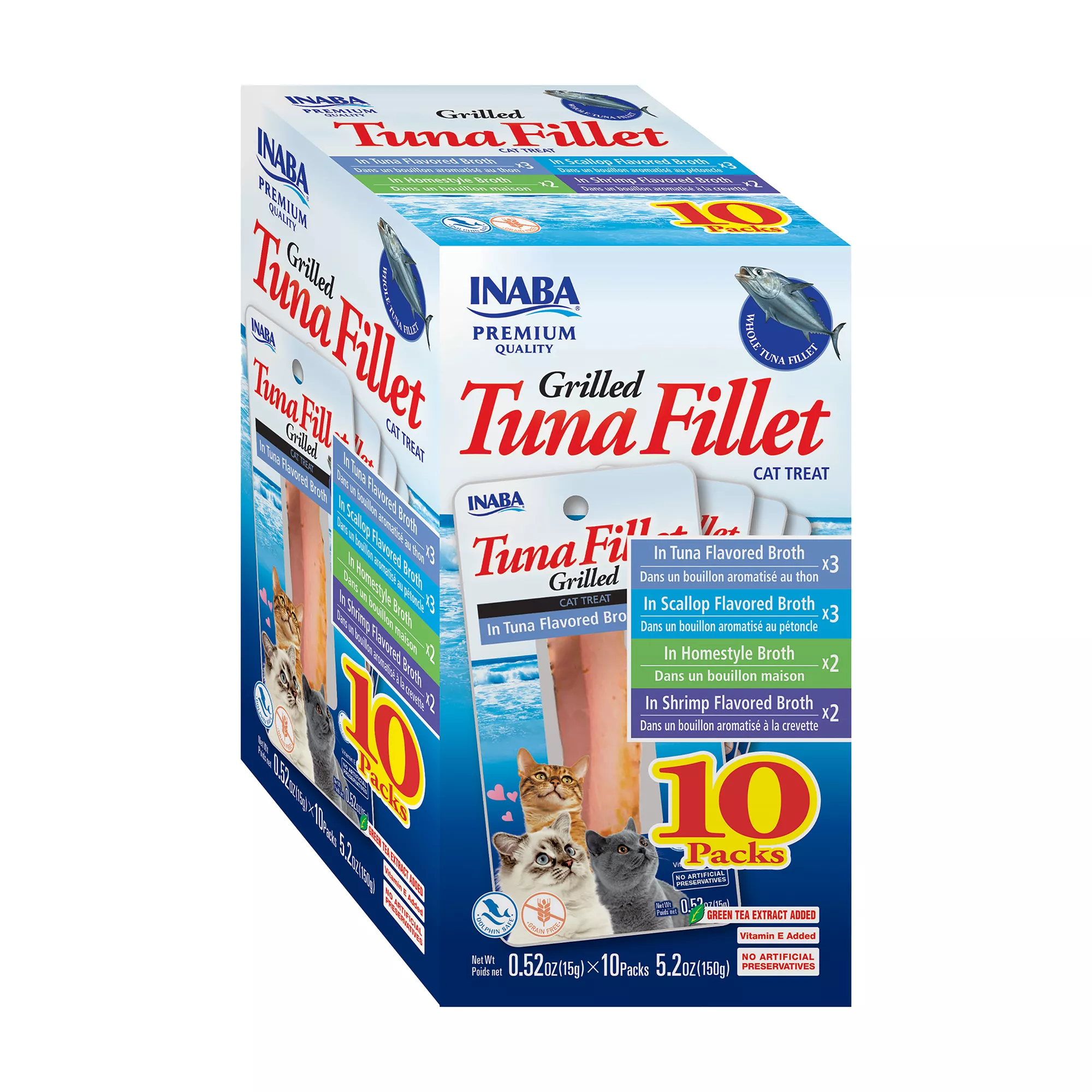  Inaba Ciao Grain-Free Grilled Tuna Fillet in Tuna Flavored Broth Cat Treat