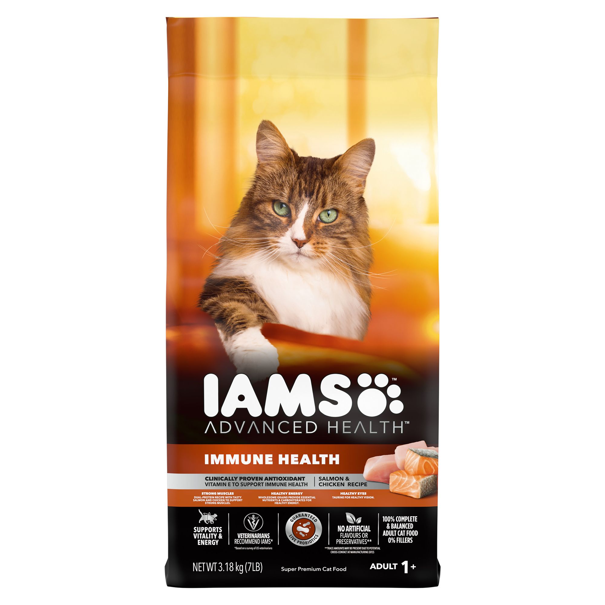 IAMS Advanced Immune Health Adult Dry Cat Food Salmon Chicken