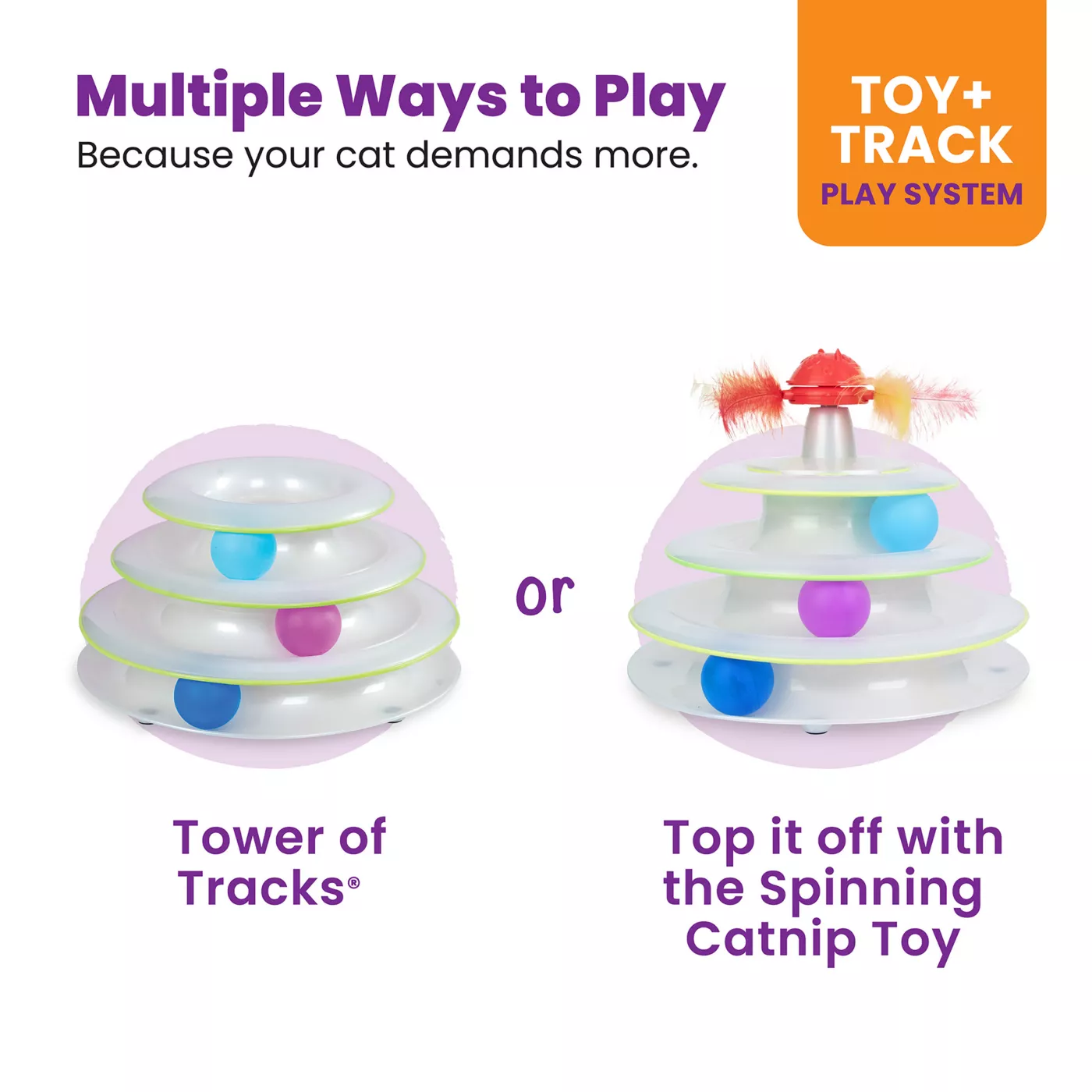 Product Catstages Tower of Tracks and Spinning Catnip Toy