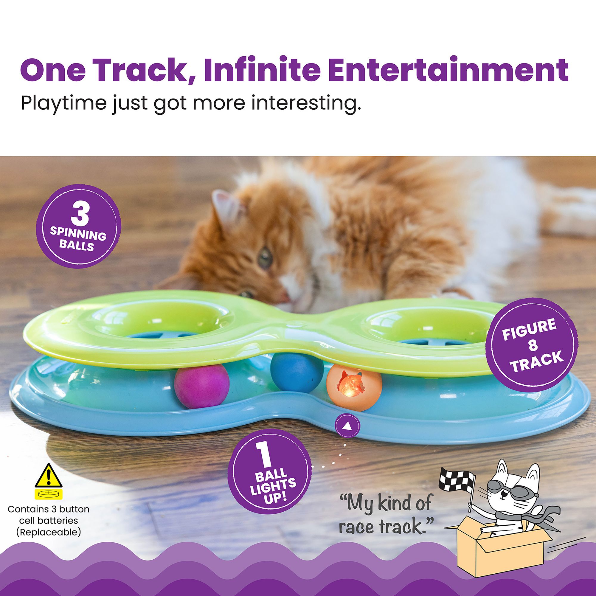 Catstages Infinity Ball Track Cat Toy - thumbnail 2