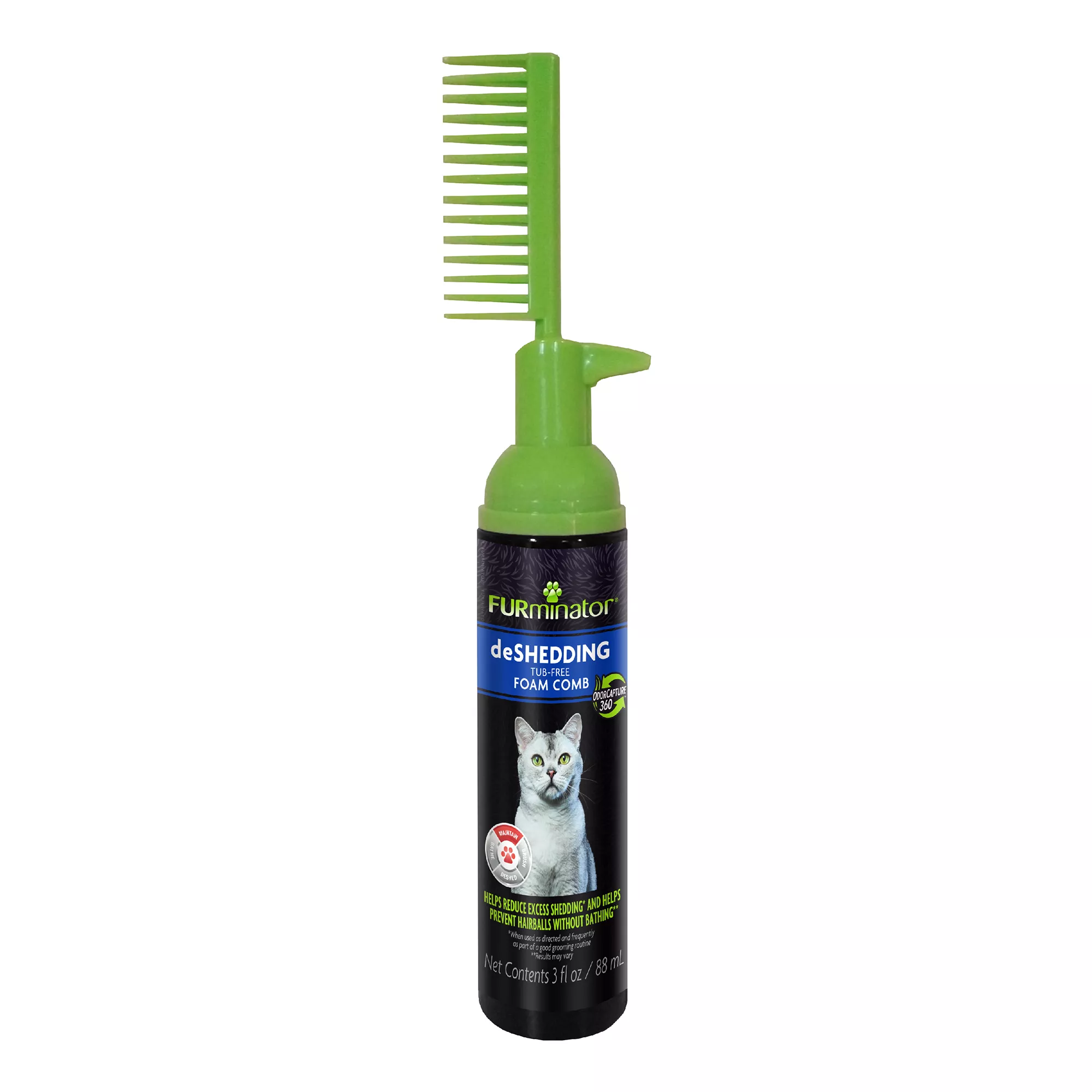 FURminator Tub-Free deShedding Cat Foam Comb