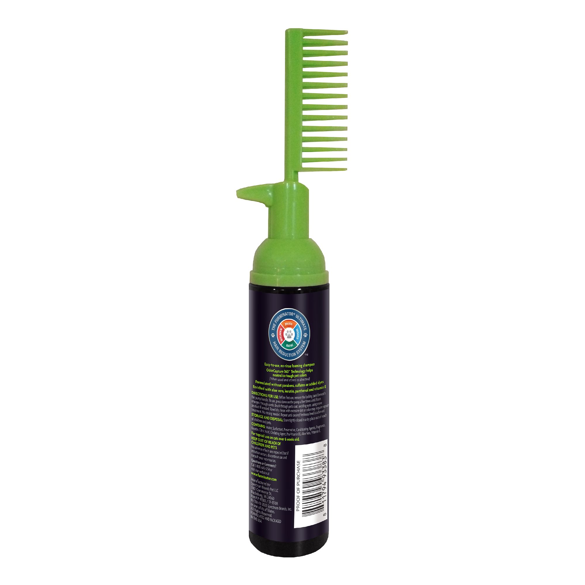 FURminator® No Rinse deShedding Foaming Cat Comb - 3 oz - thumbnail 2