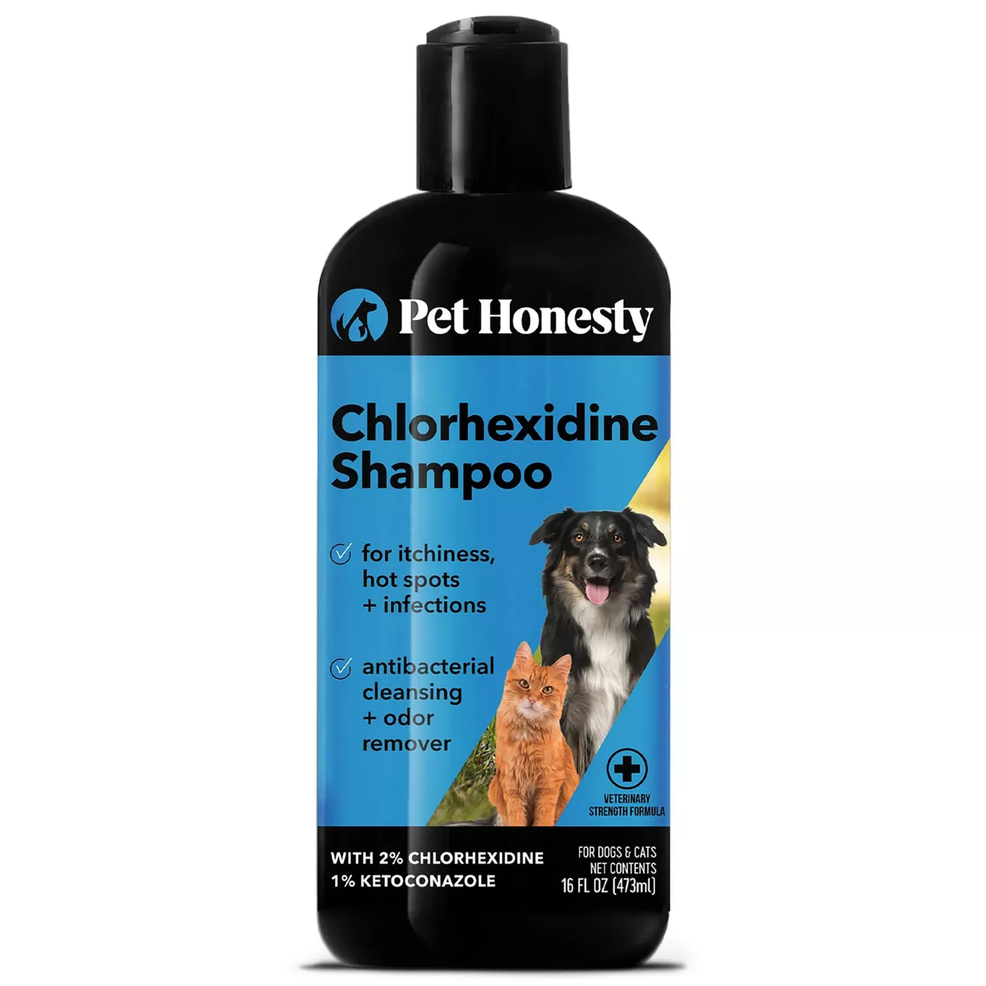 Pet Honesty Chlorhexidine Antibacterial Cleansing Odor Remover Dog and Cat Shampoo