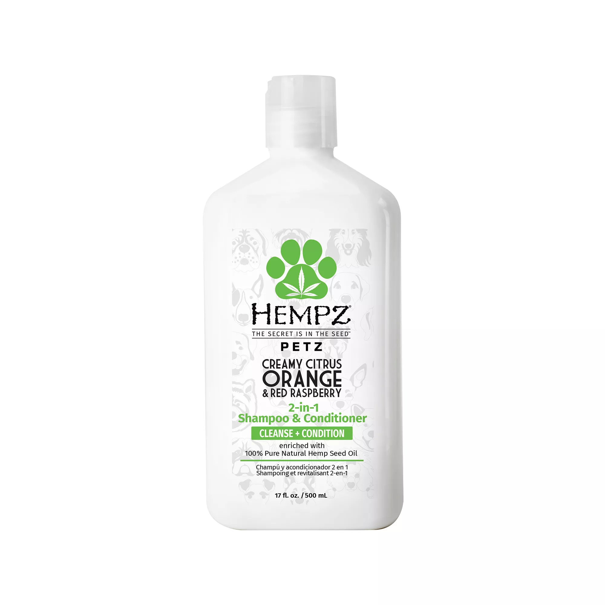 Hempz® Creamy Citrus Orange & Red Raspberry 2-in-1 Dog Shampoo