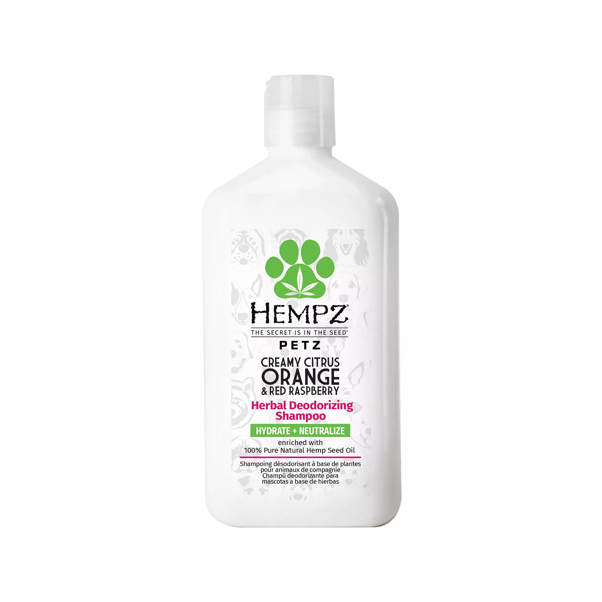 Hempz® Creamy Citrus Orange & Red Raspberry Deodorizing Dog Shampoo