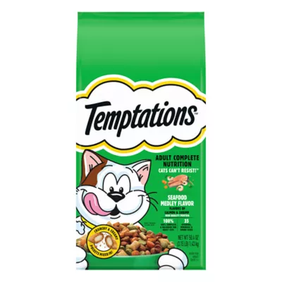 Product Temptations Adult Complete Nutrition Dry Cat Food - Seafood Medley