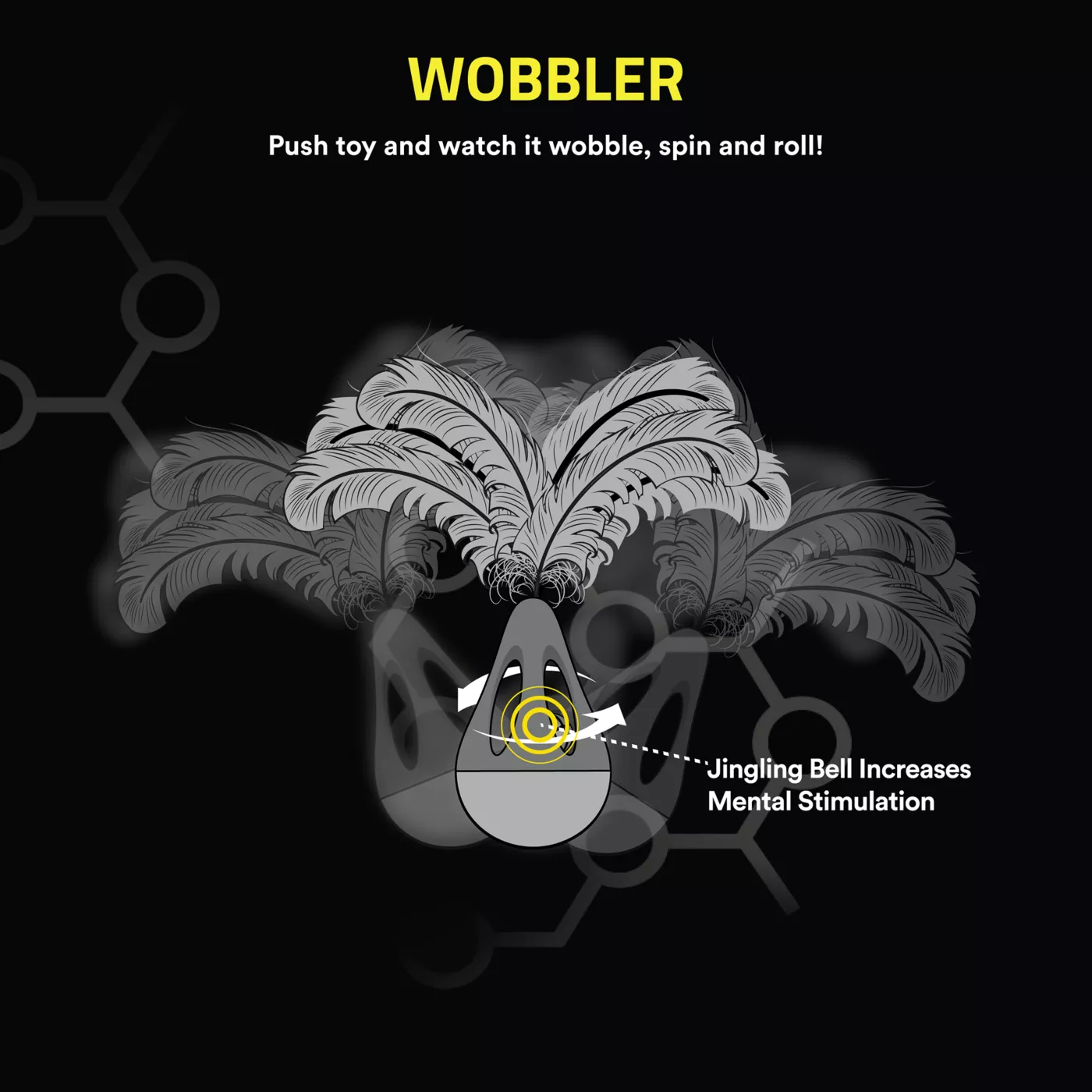 Product Playology Wobbler with Feather Cat Toy