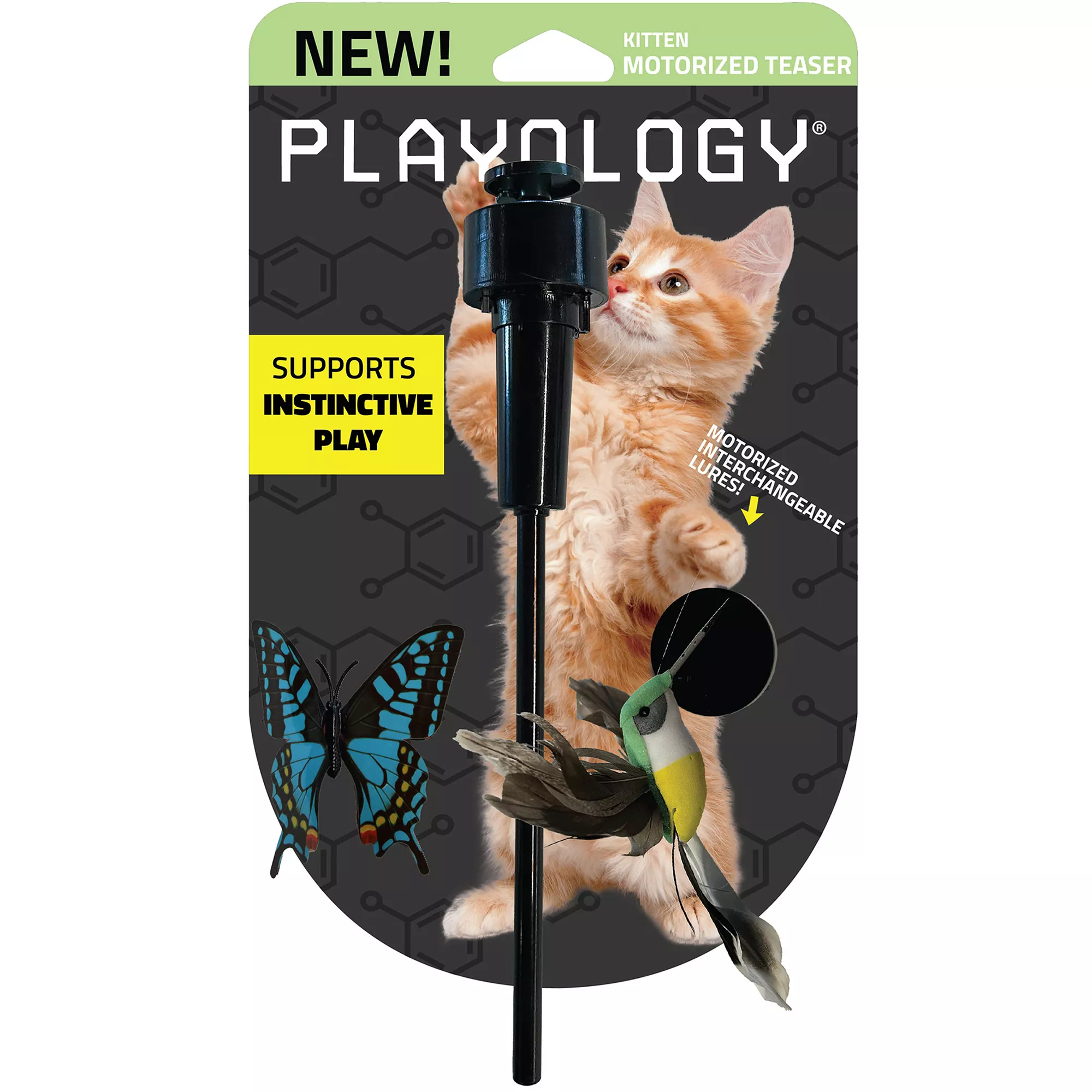 Playology Motorized Hummingbird/Butterfly Teaser Cat Toy