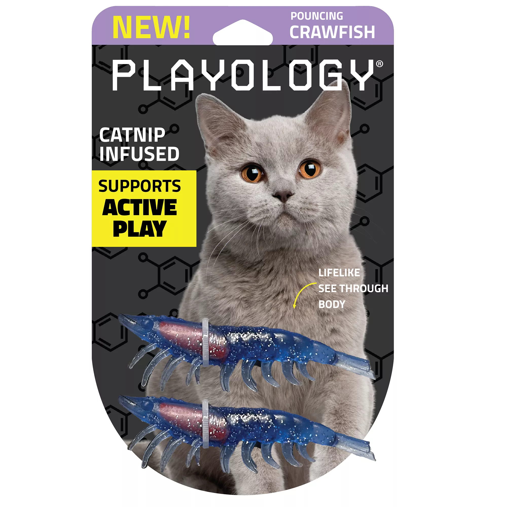 Playology Crawfish Cat Toys, 2 Pack