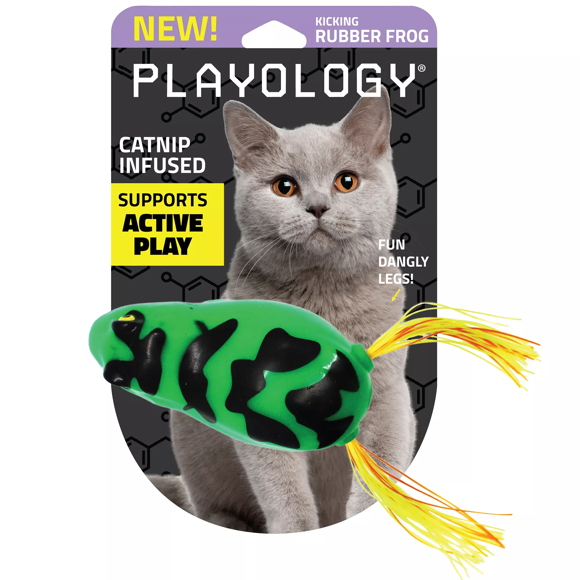 Playology Dangly Leg Frog Cat Toy