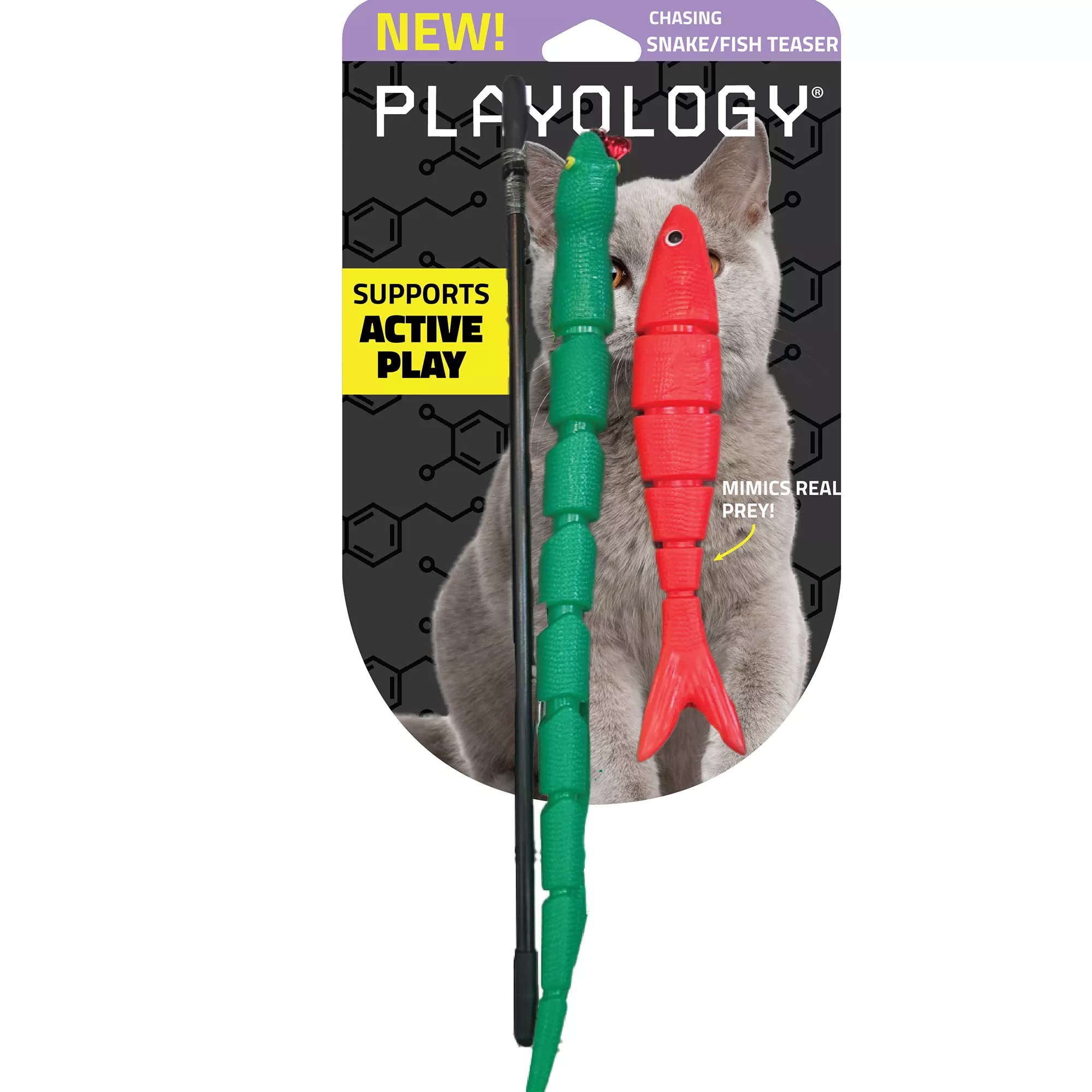 Playology Snake/Fish Teaser Cat Toy