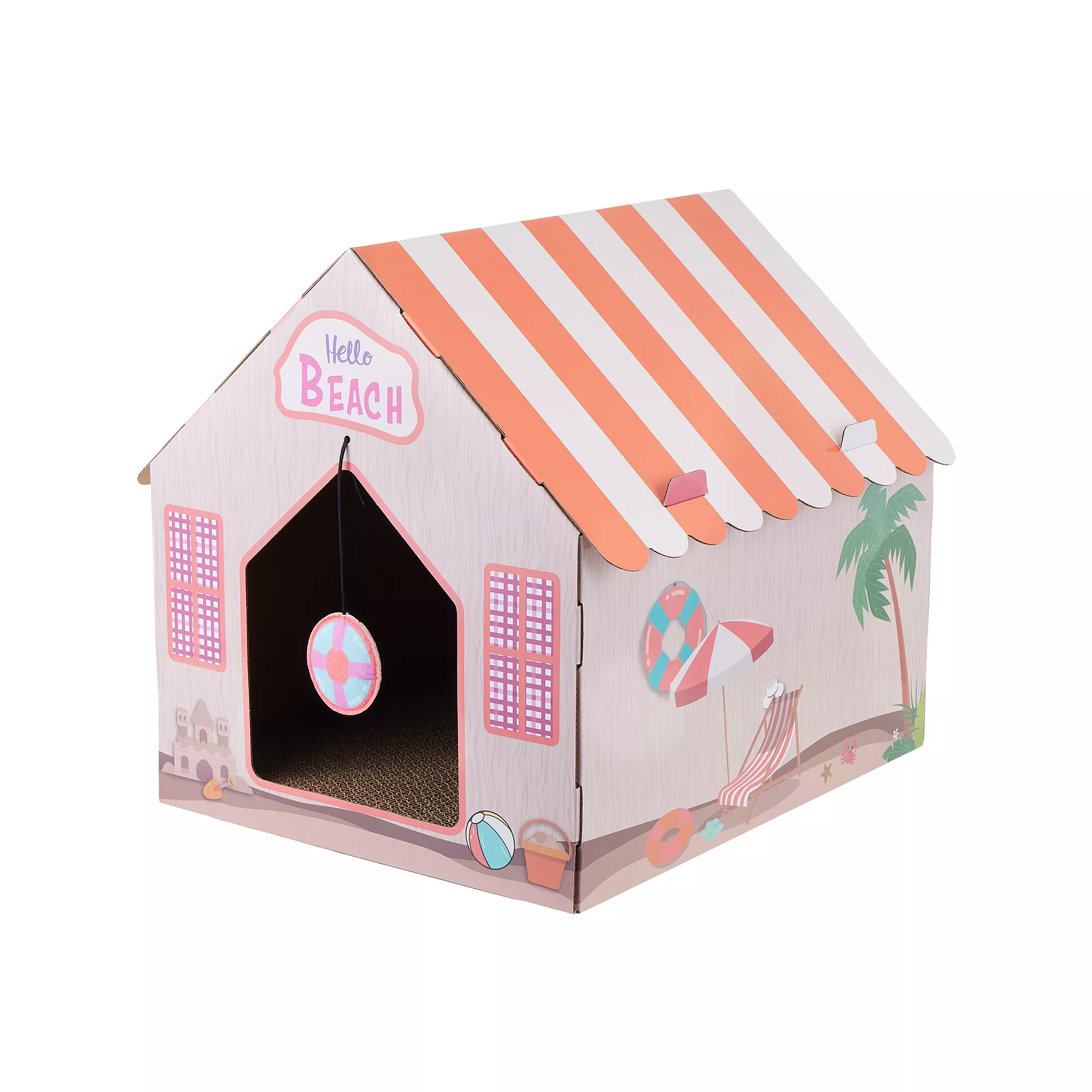 Whisker City Beach Hut Scratcher