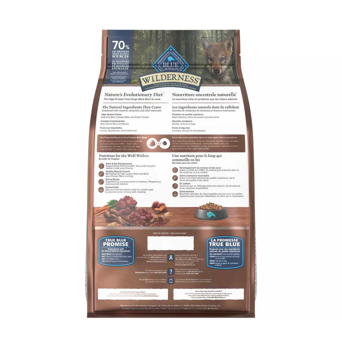 Blue Buffalo Wilderness Puppy Dry Dog Food Beef