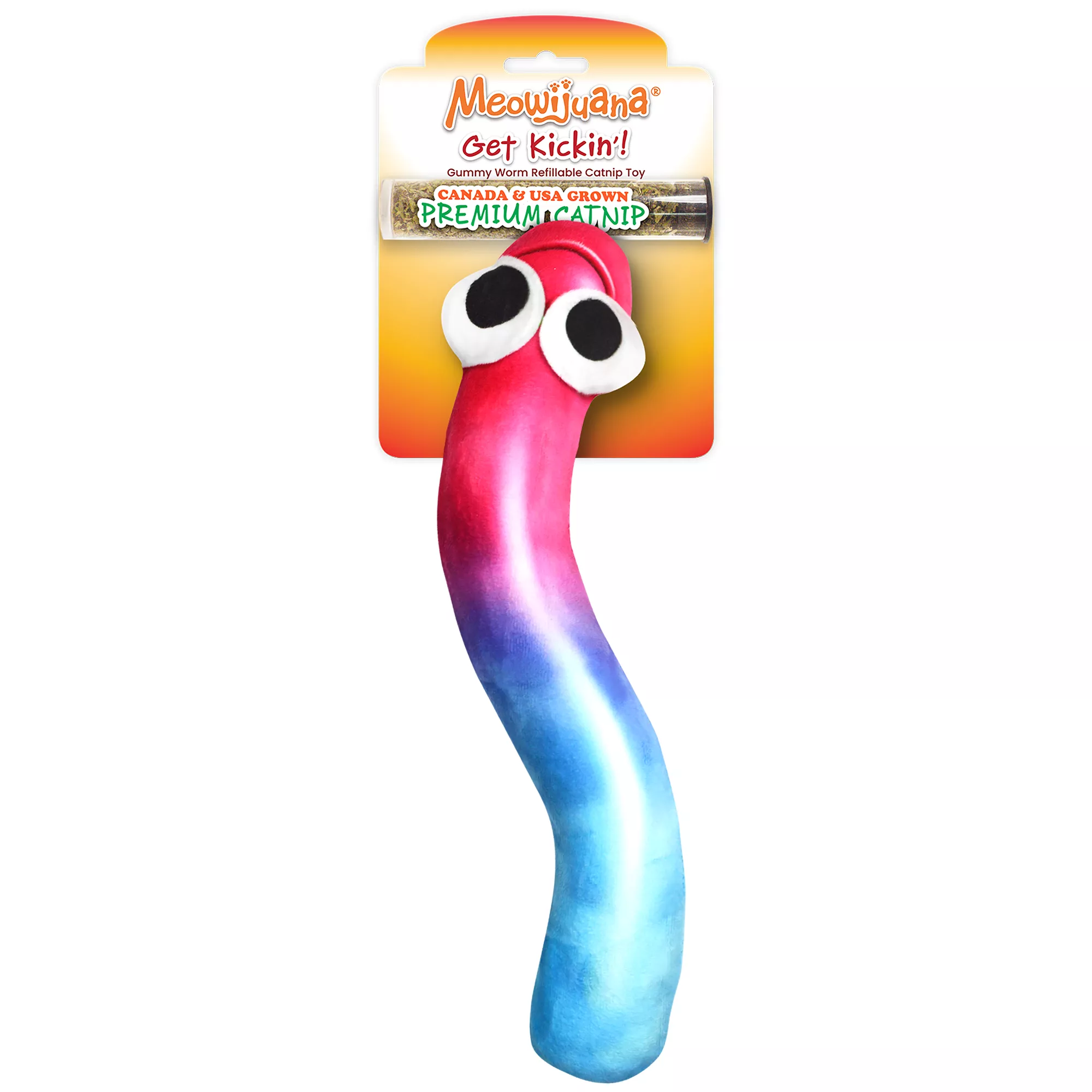 Plush Gummy Worm Cat Toy