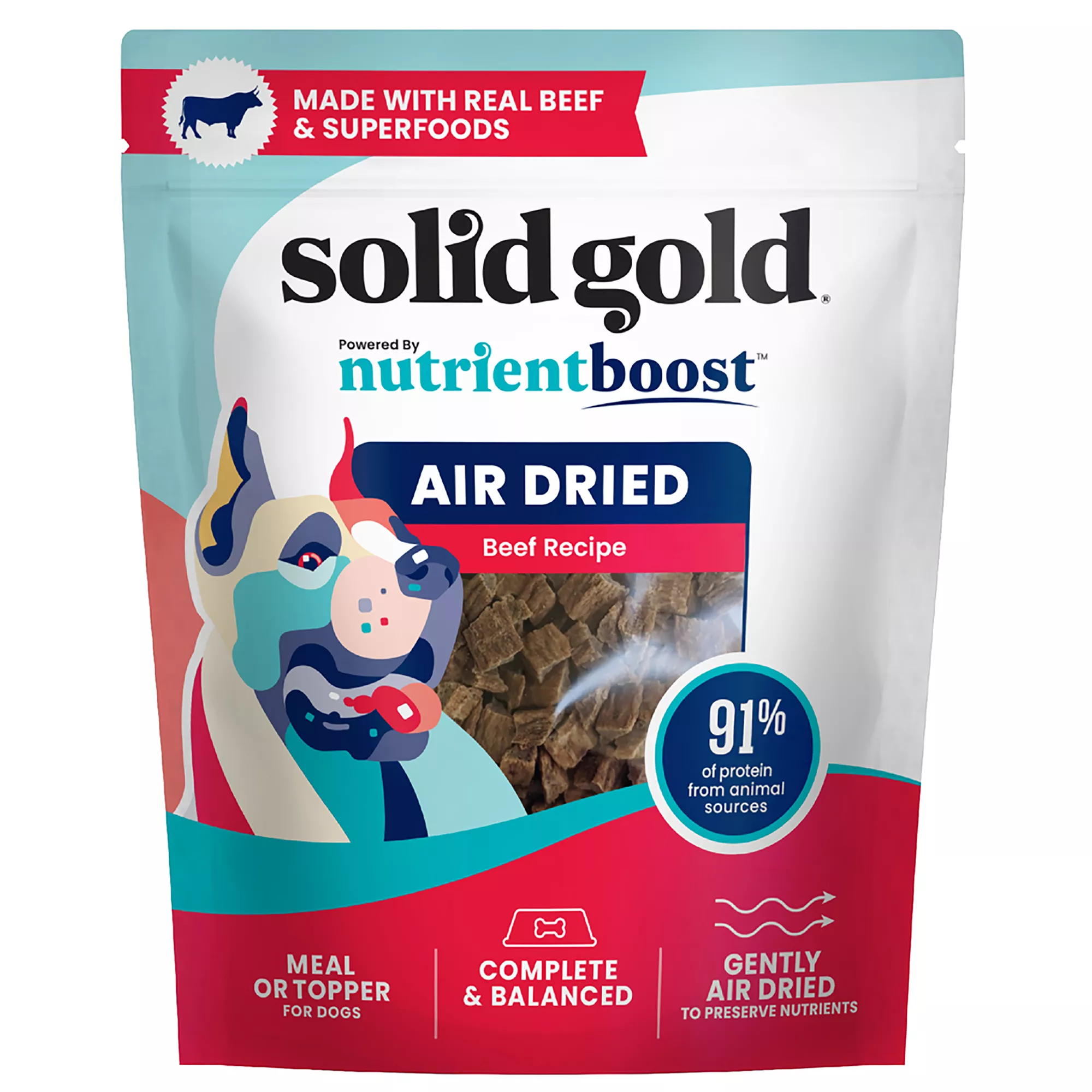 Solid Gold Air Dried Dog Food Topper - Beef