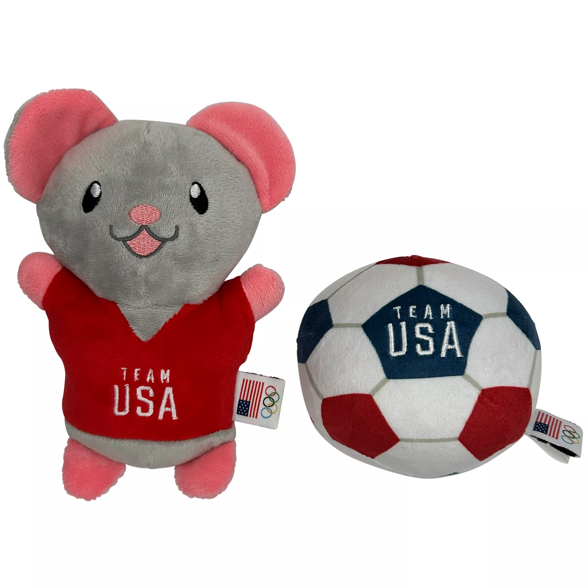 Team USA Soccer Mouse Dog Toy