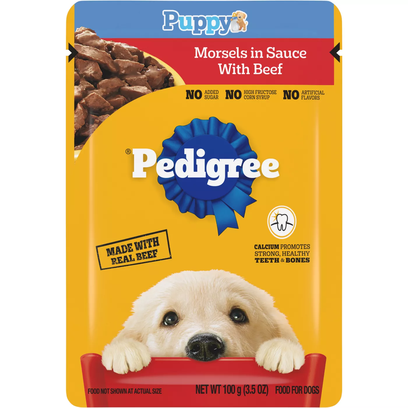 Pedigree Puppy Ground Morsels Beef 3.5 OZ